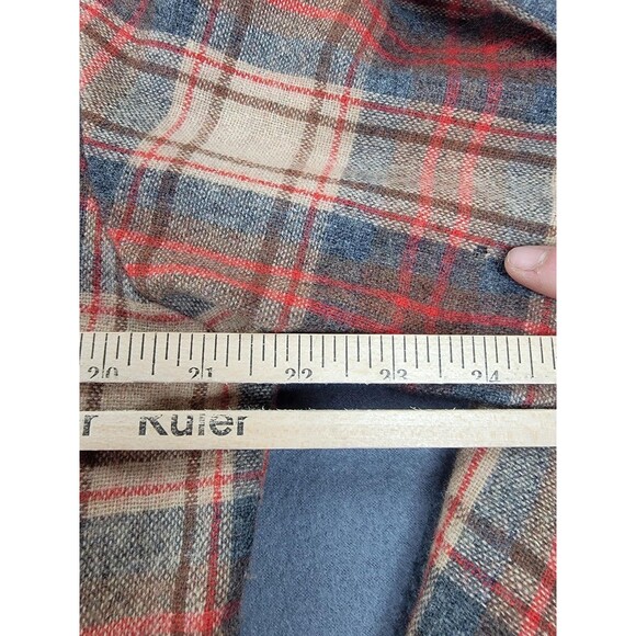 Vintage Brewster Wool Of The West Shirt Mens M Plaid Lined Western READ 80s - Picture 13 of 15